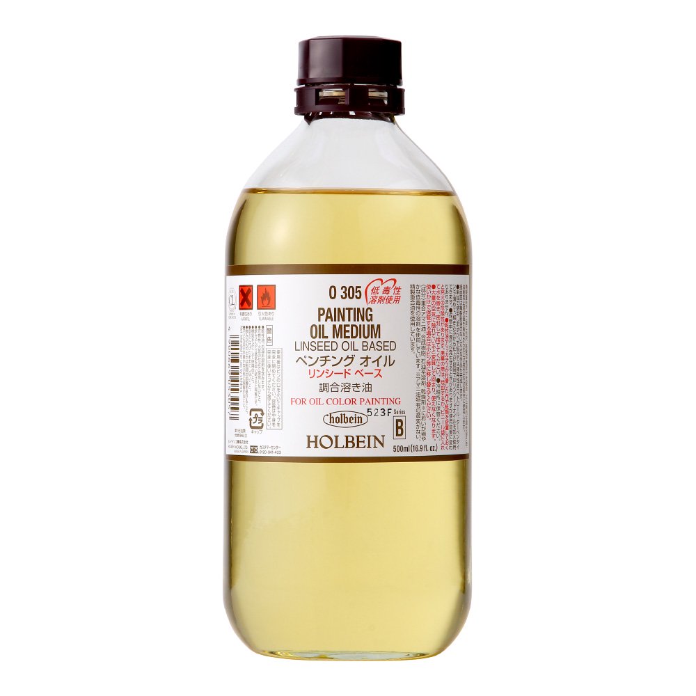 ホルベイン 画用液 500ml O305 ペンチング オイル リンシード ベース 005305