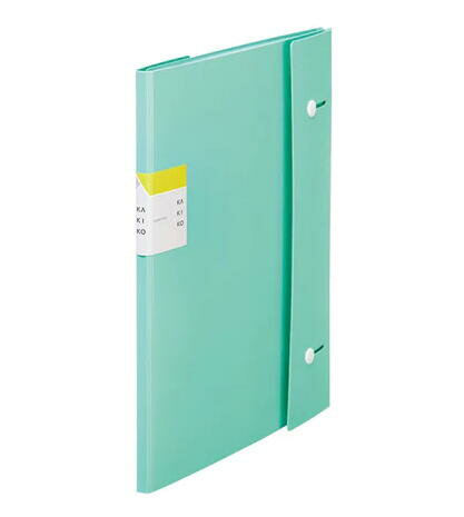 キングジム クリアーファイル カキコ ジャバラタイプ A4 タテ型 16ポケット ミントグリーン 8612-MG