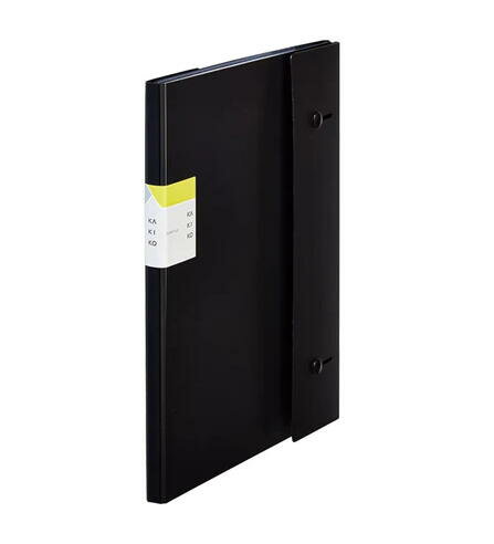 キングジム クリアーファイル カキコ ジャバラタイプ A4 タテ型 16ポケット クロ 8612-BK