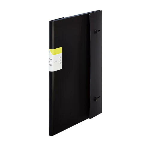 キングジム クリアーファイル カキコ ジャバラタイプ A4 タテ型 24ポケット クロ 8614-BK