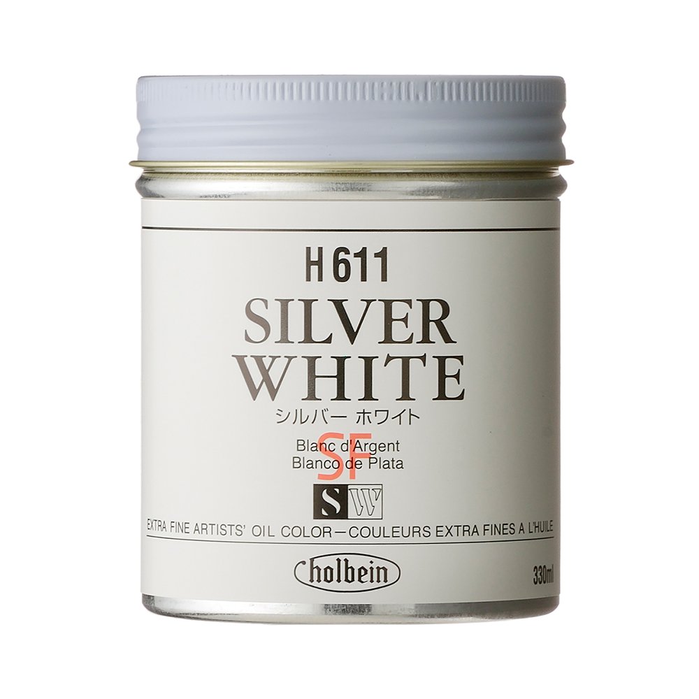 ホルベイン 油絵具 ホワイト 330ml H611 シルバー ホワイト 000611