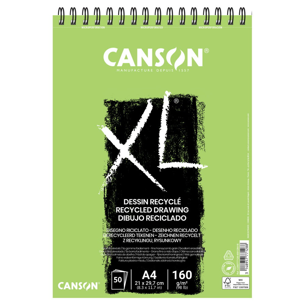 キャンソン XL リサイクル A4 5冊入 777-128