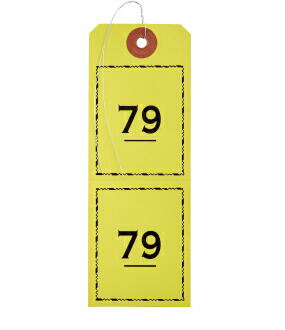オープン工業 連番荷札 黄 1番～100番 計100枚入 BF-106-YE(3)