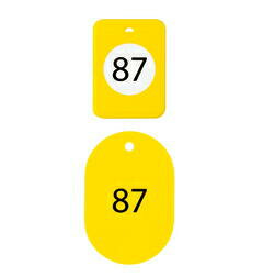 オープン工業 クロークチケット 81～100 黄 BF-154-YE(3)