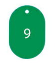 オープン工業 スチロール番号札 1~25 大 25枚 緑 BF-50-GN