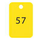 オープン工業 スチロール番号札 51〜75 25枚 黄 BF-56-YE