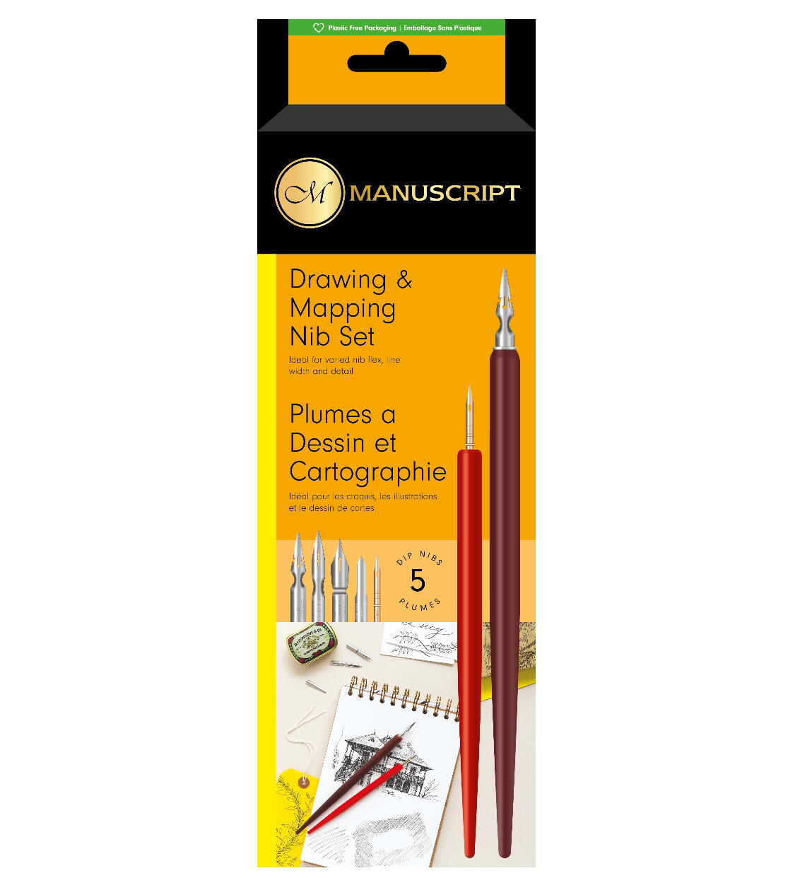 Manuscript マニュスクリプト つけペンカリグラフィー ドローイング&マッピング5本セット 45568