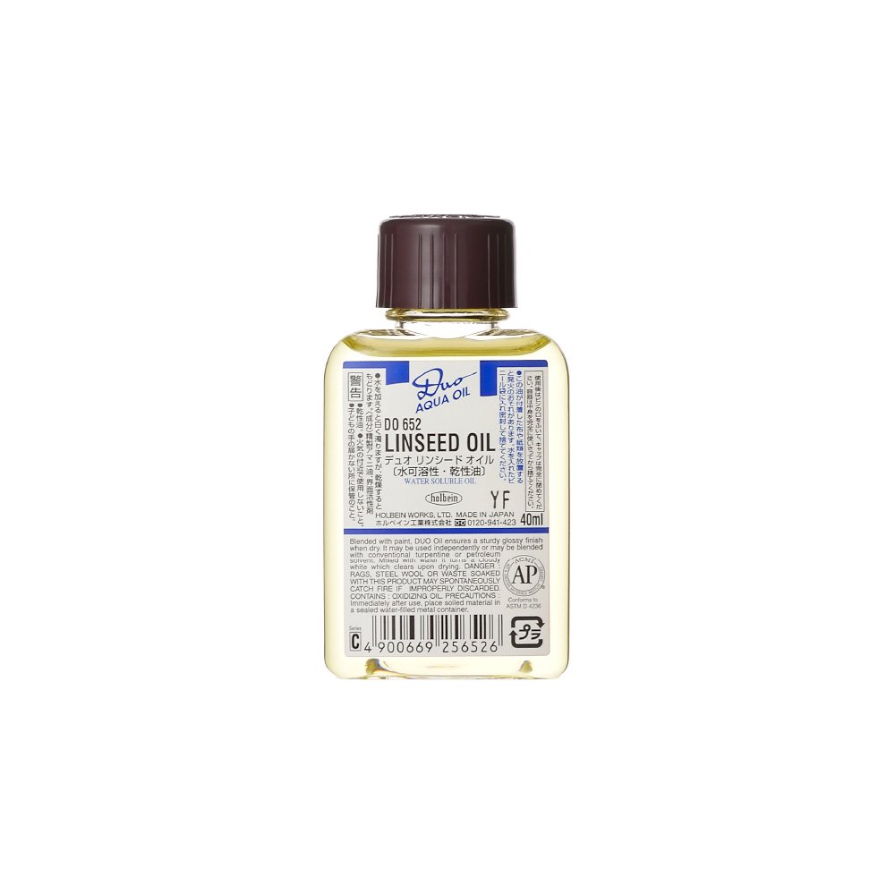 ホルベイン デュオ画用液 40ml DO652 リンシード オイル 12本入 025652