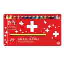カラン ダッシュ 1285-740 スイスカラー色鉛筆 レッドメタルボックス 40色セット 619606