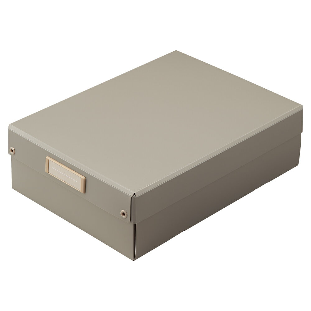 リヒトラブ Roomy 折りたたみボックス 浅型 グレー A-795-27