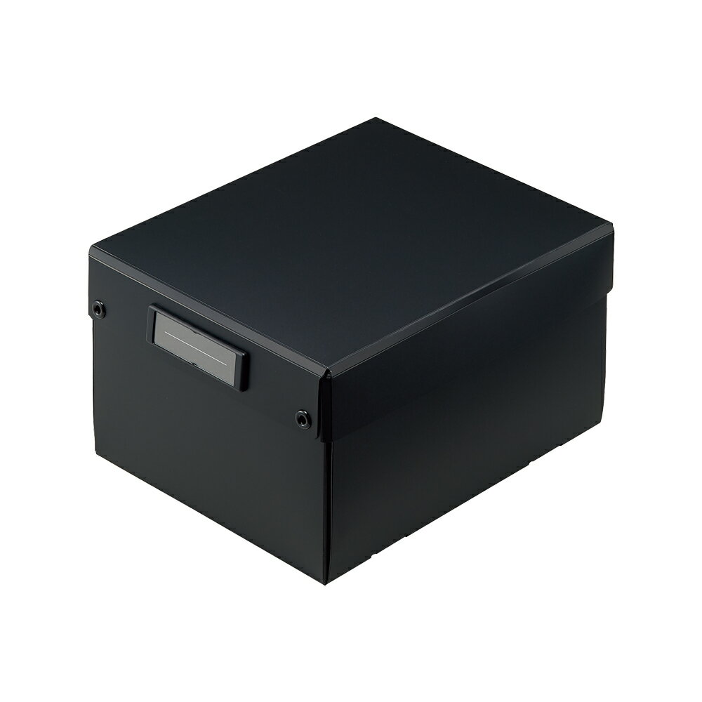 リヒトラブ Roomy 折りたたみボックス ブラック A-796-24