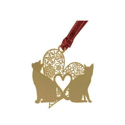 VANCO バンコ ページマーカー 栞 ステンレス製 猫とハートG 48454