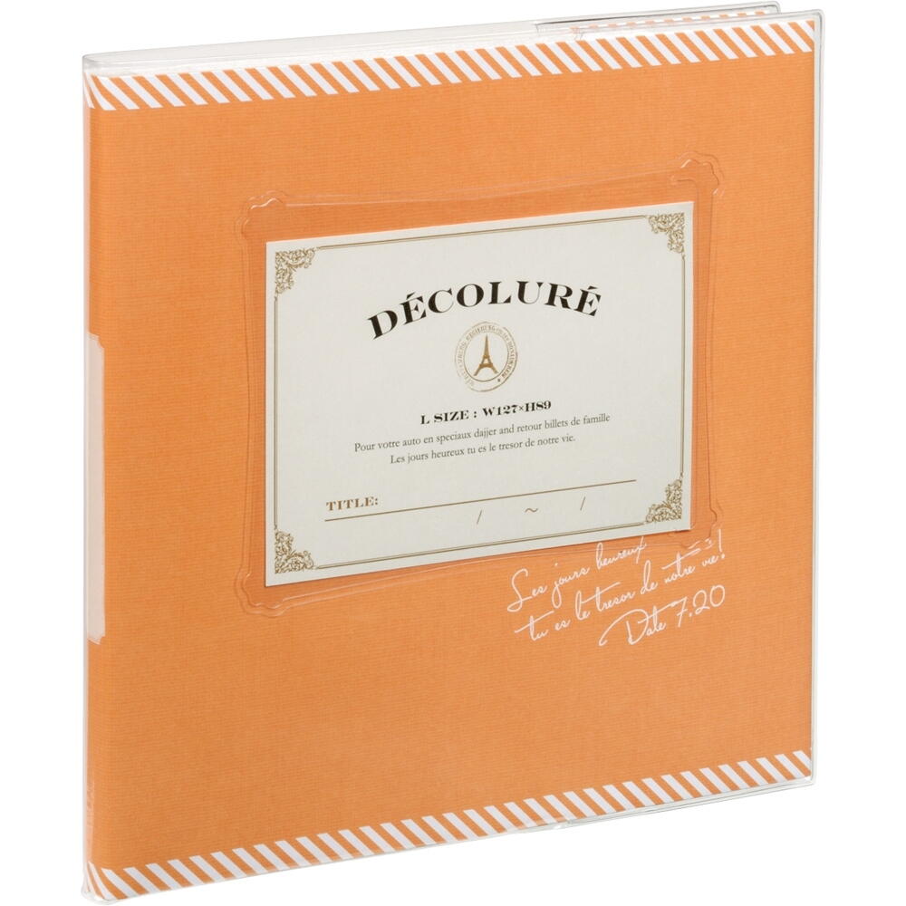 ナカバヤシ デコルーレ ブック式アルバム スクエアM かける〜の台紙 イエロー アK-MB-201-Y(3)