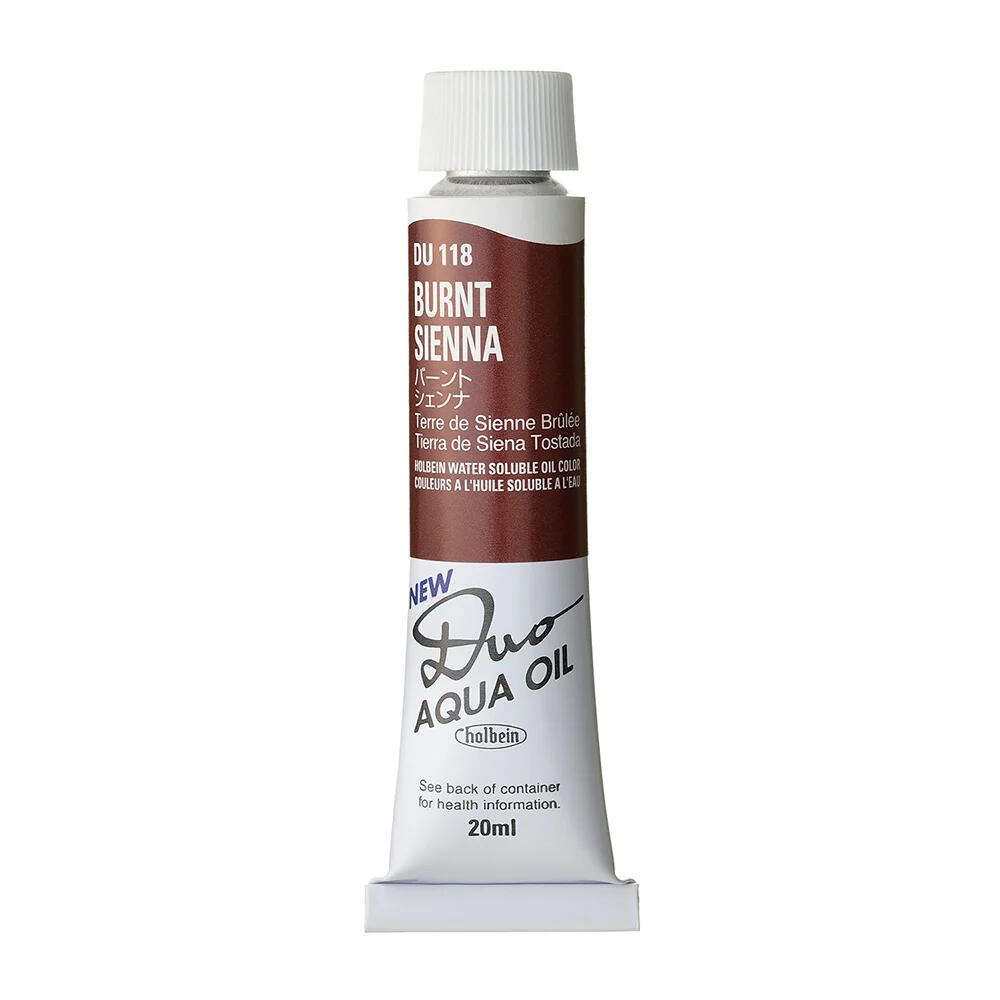 Rakuten - ホルベイン 水可溶性油絵具 アクアオイルカラー デュオ 茶系 20ml DU118 バーント シェンナ 3本入 023118
