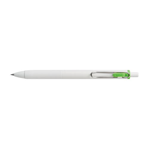 樂天商城 - 三菱鉛筆 ゲルインクボールペン ユニボール ワン 0.38mm オフホワイト軸 インク色 ライムグリーン UMNS38.5