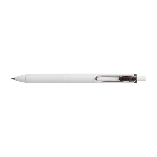 三菱鉛筆 ゲルインクボールペン ユニボール ワン 0.38mm オフホワイト軸 インク色 ブラウンブラック UMNS38.22