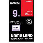 カシオ「ネームランドテープ・白文字・赤テープ（XR-9ARD）」