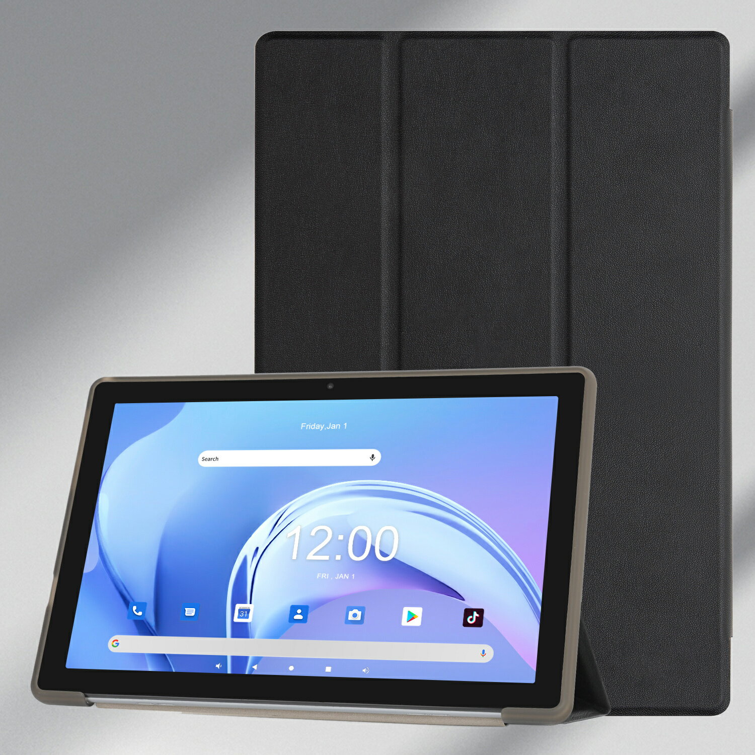 【型番c12用 】タブレット専用 カバー ケース 3つ折り 軽量 横置き 耐衝撃...