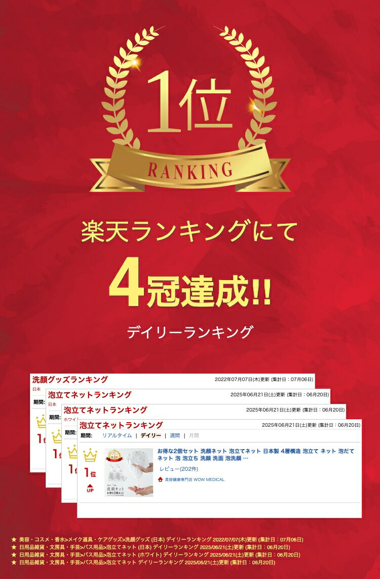 スキンベビー『日本製洗顔泡立てネット』