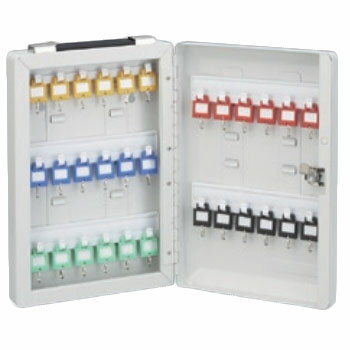 壁掛け・携帯が兼用できるキーボックス！ キー30個用 KBP-30　30個吊りタイプ 防犯で増えた鍵の管理にオススメ！　多量のキーをしっかり管理！ 1 高い可搬性 キーボックス本体上部に取っ手が付き、らくに持ち運びできます。 2 壁面設置に...