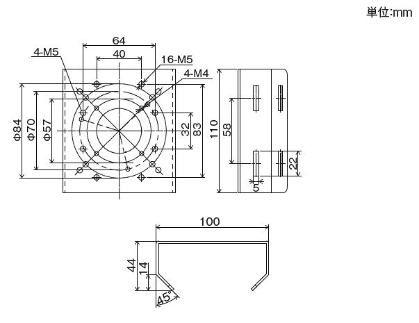 全方位カメラ専用ブラケット　ポールマウント　catFE-A040　（catFC-W1027用 catSC...