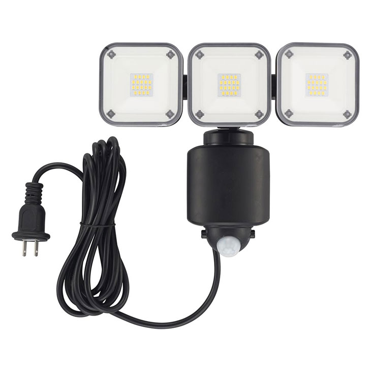 樂天商城 - LED防犯センサーライト3灯式　ACコンセントタイプ　LS-A450W3　07-8810　（LSA450W3　ohm 078810）