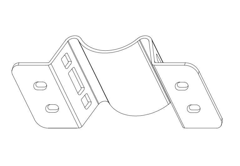 サニーソライト用オプション 電柱バンド取付式専用M座金具 SALP-MB8 ポール径　φ60(直径60mm)～φ400(直径400mm)に取付可能 別途 電柱サイズに合う固定バンドをご用意ください。