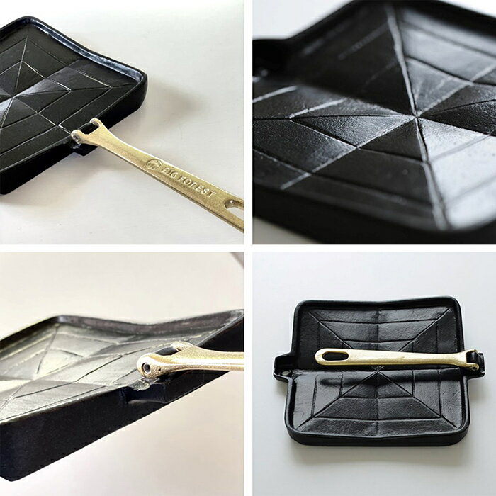 BIG FOREST グリルプレート ぽたり 【フッ素コーティング/真鍮ハンドル/アルミキャスト/折りたたみハンドル/軽量/直火OK/キャンドル/専用袋つき/ソロキャンプ/BBQ/アウトドア/日本製/送料無料】通販格安セール情報 楽天 通販