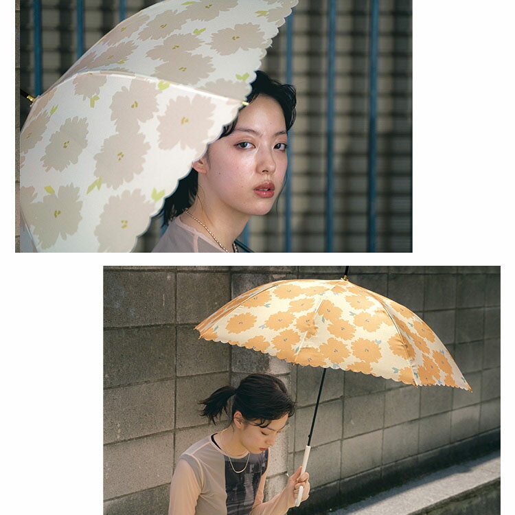 【Wpc.公式】雨傘長 フルール【親骨58cm 大きい ジャンプ　レディース おしゃれ 可愛い 女性 通勤 通学 社会人 学生】