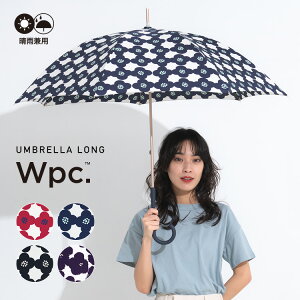 【Wpc.公式】雨傘 カメリア【長傘 撥水 58cm レディース 女性 長雨傘 通勤 通学 おしゃれ 晴雨兼用 軽量 軽い 丈夫 持ちやすい ハイスタンダード キャットテール 柄物 花柄 フラワー 北欧 テキスタイル かわいい】