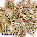 ウッドクリップミニミニサイズ:SS:50個パック♪木製洗濯ばさみ・ウッドピンチ