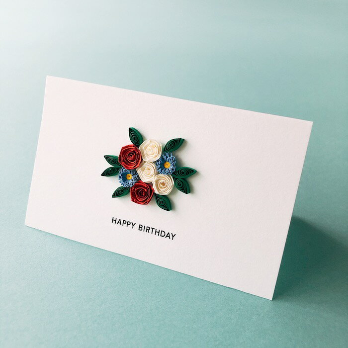 Rakuten - メッセージカード バラ ミニ 封筒付き おしゃれ ありがとう 結婚祝い 誕生日 お祝い 記念日 おめでとう かわいい 感謝 3D 立体 名刺サイズ 2つ折り 出産 グリーティングカード バースデーカード messagecard 手作り お礼 thak you birthday 薔薇 toietmoi