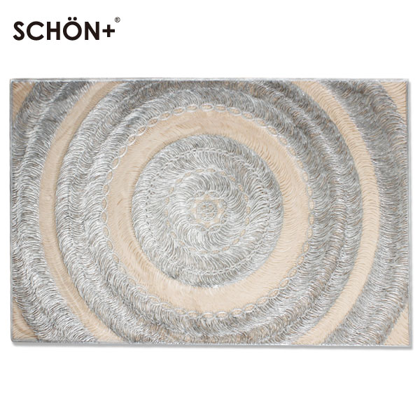 プレイスマット リップルウェーブ ベージュ・シルバー（2枚入り） SCHON+（シェーンプラス） NSS145C