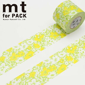 【楽天マラソンSALE10％OFF】梱包用粘着テープ 幅広 mt カモ井加工紙 mt for PACK 花柄（45mm×15m） MTPACK04