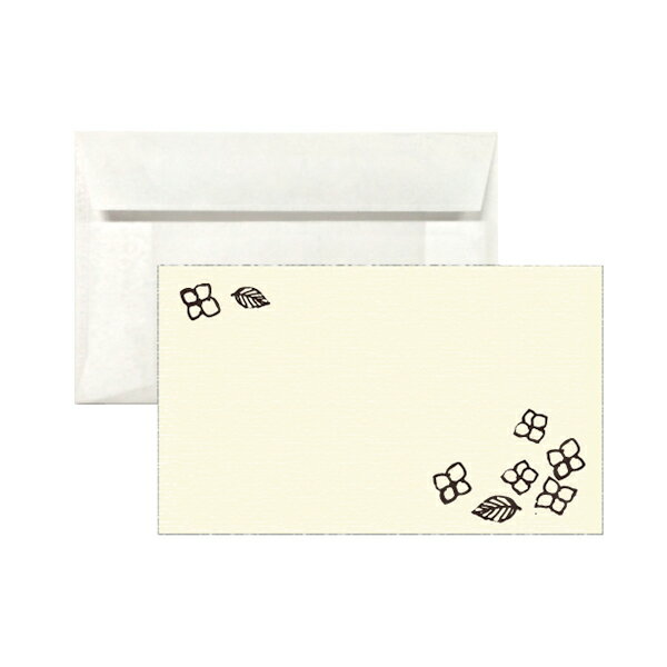 【楽天スーパーセール限定特価】ミニカード 封筒付き 三和蝋紙所 あじさい MCS-07