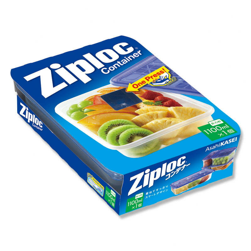 ジップロック コンテナー 長方形 1100ml 1個 保存 容器 旭化成ホームプロダクツ