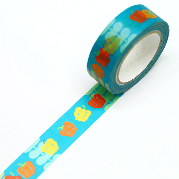 マスキングテープ SAIEN 彩宴 カミイソ産商 オリジナルシリーズ パプリカ UR-0053 15mm×10m
