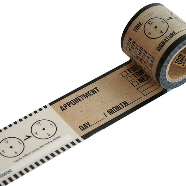 デザイン養生テープ YOJO TAPE 小屋女子DIYカフェ ラッピング YOJOテープ メモ YJV-06 幅45mm×5m