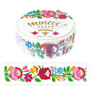 マスキングテープ ワールドクラフト WORLD CRAFT ミンイー 民族衣装柄 Flower Bloom フラワーブルーム MZMT15-001(15mm×5...