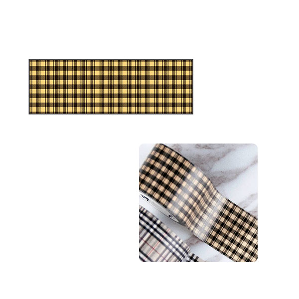 マスキングテープ 自己印 格紋 黄 30mm×10m ZCI 3030120 台湾マスキングテープ 手帳デコレーション