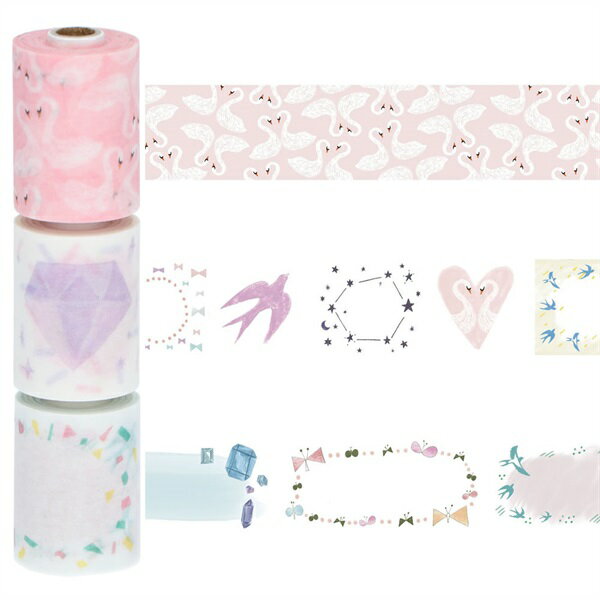 マスキングテープ マステ Mark's マークス maste 水性ペンで書けるマステ・ミシン目入り・手帳デコ3巻セット マンスリー用 ガーリー MST-FA22...