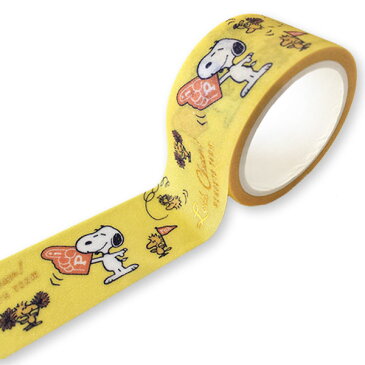 マスキングテープ S&C SNOOPY スヌーピー 金箔 Let's Cheer SMT49 23mm×5m