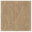 ワックスペーパー HEIKO シモジマワイドサイズ フェザーイニシャル 茶 100枚