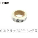 【楽天スーパーセール限定特価】マスキングテープ WRAPPLE シモジマ HEIKO ノダマキコ 動物たちのカフェタイム 15mm×10m オリジナルデザイン ...