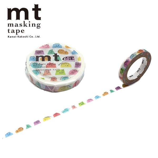 【楽天スーパーセール限定特価】マスキングテープ mt カモ井加工紙 mt ex 1巻 ハーフフェイス 7mm×7m MTEX1P186