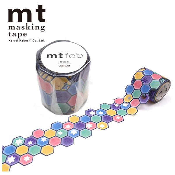マスキングテープ mt カモ井加工紙 fab 型抜きテープ 星とタイル MTKT1P18 45mm×3m