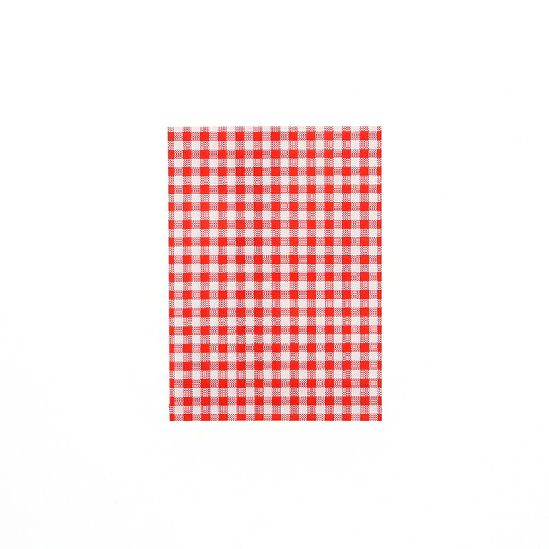 HEIKO 紙袋 平袋 柄小袋 36才 ギンガムミニ 赤 幅80×高110mm 400枚入 レッド 業務用 ラッピング シモジマコード006538313