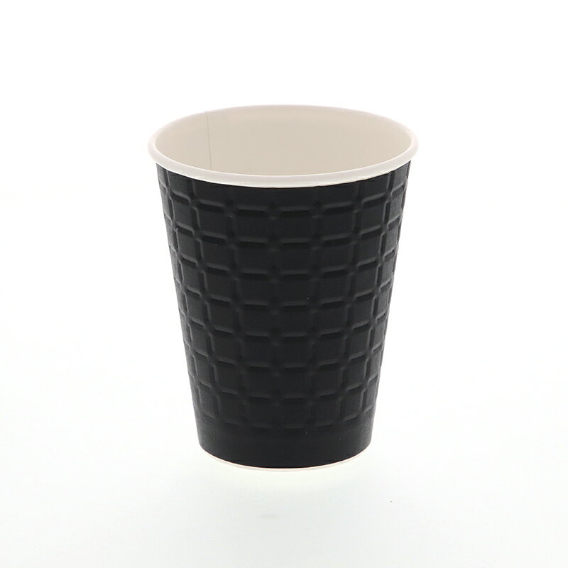 モデレカップは耐熱・断熱性の優れた紙カップです。紙に凸凹柄の紙を巻きつけ、二重構造にすることで手に伝わる熱を和らげる仕様になっています。●入数：50個9オンス（260ml）口径79×高93×底径50mmアイボリー紙＋カップ用原紙＋内面PE