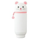 スタンドペンケース LIHITLAB リヒトラブ SMART FIT PuniLabo プニラボ BIGサイズ ネズミ A-7714-15