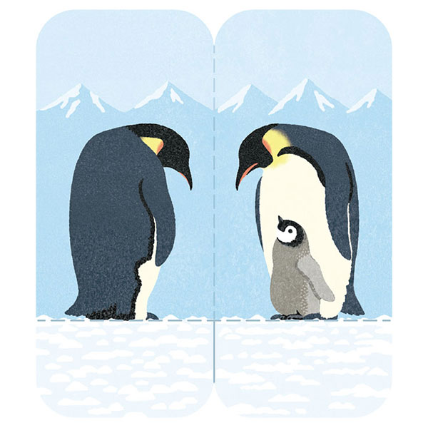 【楽天スーパーセール限定特価】付箋 KING JIM キングジム フタマタフセン イラストタイプ ペンギン 3560-007 30枚入